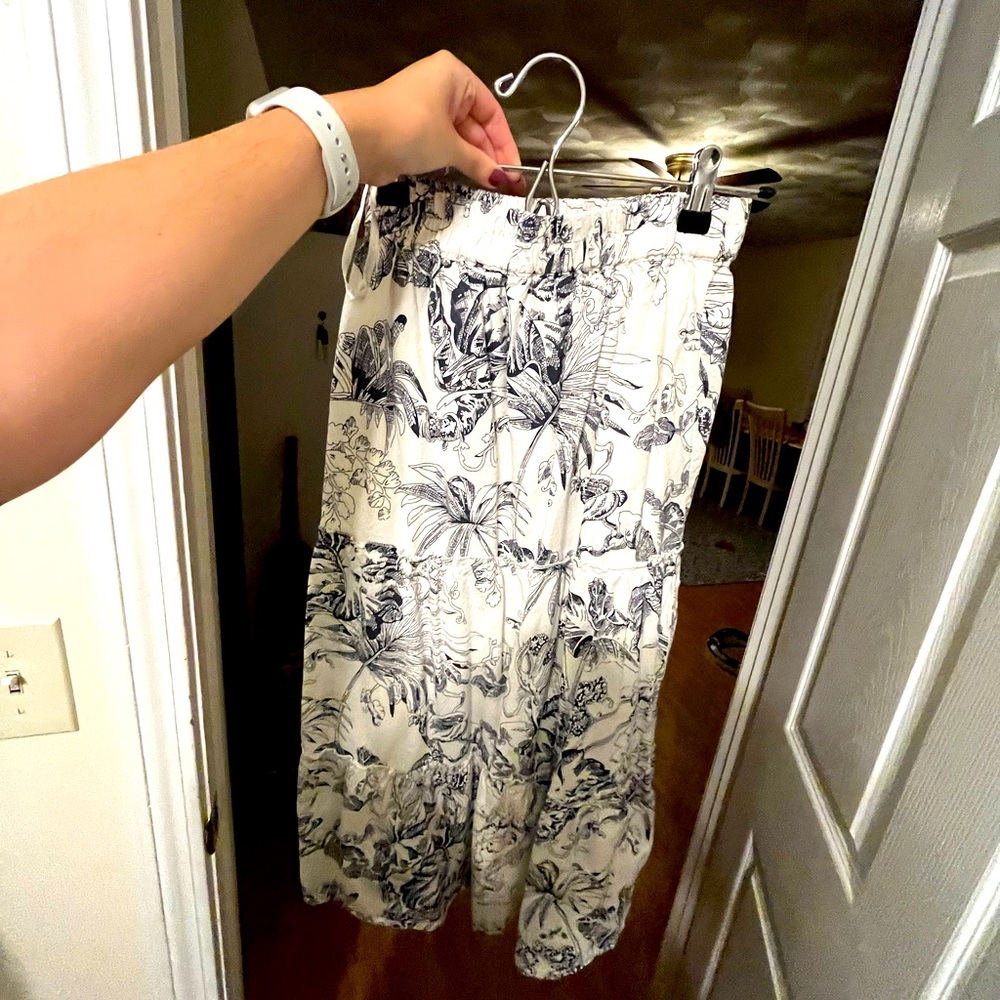 Linen maxi skirt
